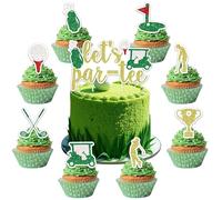 LaVenty Golf Cupcake Toppers Cake Decorations Golf Birthday Party Decorations for Girls Boys Golf Player Party Supplies