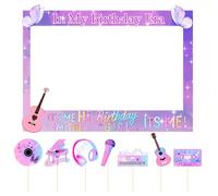 LaVenty Iridescent Birthday Photo Booth Props Frame Its Me Hi Im the Birthday Girl Its Me Sign In My Legal Era Party Supplies In My Legal Era Party Supplies