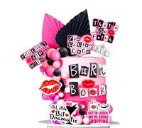 LaVenty Mean Girl Cake Topper Mean Girl Birthday Party Decoration Cupcake Toppers for Wedding Bridal Shower Bachelorette Theme Girls Party Cake Decorations Supplies