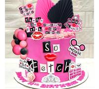 LaVenty Mean Girl Cake Topper Mean Girl Birthday Party Decoration Cupcake Toppers for Wedding Bridal Shower Bachelorette Theme Girls Party Cake Decorations Supplies
