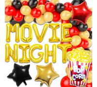 LaVenty Movie Night Balloons Movie Night Decorations Movie Party Decoration Movie Night Party Supplies Movie Theme Birthday Party Decorations