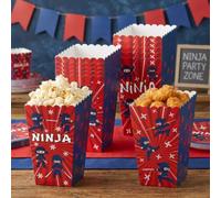 LaVenty Ninja Party Favor Boxes Popcorn Boxes Candy Goodies Treat Bags