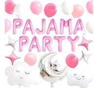 LaVenty Pajama Party Decoration sleepover party supplies girls Moon Star for Girls Pajamas Slumber Night Out Party Decoration for Birthday Baby Shower Bridal Shower