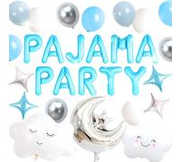 LaVenty Pajama Party Decoration sleepover party supplies girls Moon Star for Girls Pajamas Slumber Night Out Party Decoration for Birthday Baby Shower Bridal Shower