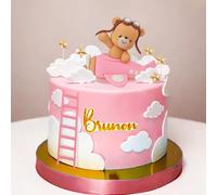 LaVenty Pink Airplane Cake Topper Airplane Cake Decoration Plane Cake Topper for Time Flies 1st Birthday Decorations Airplane Birthday Baby Shower Decorations
