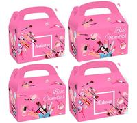 LaVenty SPA PARTY Popcorn Boxes Pajama Party Decoration Boxes Slumber Sleepover Party Favor Bags Boxes Girls Party Supplies