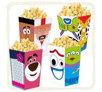 LaVenty Toy Party Supplies Popcorn Boxes Candy Goodies Treats Sweets Favors Boxes for Decoration Birthday Baby Shower 12PCS