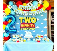 LaVenty Two Infinity and Beyond Birthday Decorations