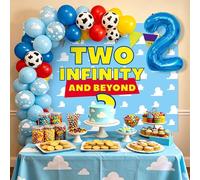 LaVenty Two Infinity and Beyond Birthday Decorations 2nd Birthday Balloon