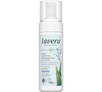 lavera basis sensitiv Cleansing Foam - natural cosmetics - vegan - organic aloe vera and organic almond oil - facial cleansing - natural cleansing formula - 1 x 150 ml