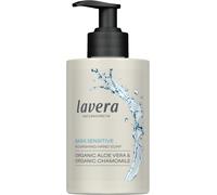 lavera basis sensitive cleansing soap 250 ml | pH skin-neutral formula, refreshing cleansing, nourishing, gentle fragrance, vegan, natural cosmetics