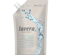 lavera basis sensitive cleansing soap refill pouch 500 ml | pH skin-neutral formula, refreshing cleansing, nourishing, gentle fragrance, vegan, natural cosmetics