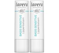 lavera basis sensitive Lip Balm - for sensitive lips - moisturises & soothes - nourishes and softens - natural cosmetics - 1 piece (Pack of 2)