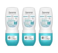 lavera Deo Roll-On basis sensitiv Natural & Sensitive 48 h - vegan - natural cosmetics - organic aloe vera & natural minerals - without aluminum - 48 hours protection - 50 ml (Pack Of 3)