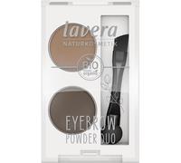 Lavera Eyebrow Powder Duo - Natural Cosmetics - Talc-Free, Vegan, Silicone-Free, Mineral Oil-Free - With Mineral Colour Pigments & Organic Jojoba Oil - 2 x 0.8 g