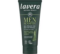 lavera Men sensitiv 3in1 Shower Gel - refreshing & revitalising - for sensitive skin - organic bamboo & organic aloe vera - vegan - natural cosmetics - 200 ml