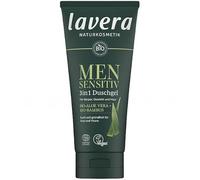 lavera Men Sensitive 3-in-1 Shower Gel - Refreshing & Invigorating - for Sensitive Skin - Organic Bamboo & Organic Aloe Vera - Vegan - Natural Cosmetics - 200 ml