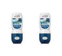 Lavera Men's Roll-On Deodorant - Sensitive - 24 H Protection - Lemongrass & Bamboo - Aluminium Free - Vegan - Organic (Pack of 2) - 50ml