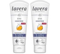 lavera Repair Hand Cream - Organic Calendula and Shea Butter - SOS for Stressed Hands, Long-lasting Protection - Vegan, Organic (1 x 75ml) (Pack of 2)