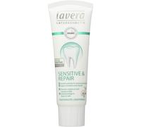 lavera Sensitive Toothpaste, Repair, Vegan Toothpaste, Organic Toothpaste, 100% Certified Natural Cosmetics, 4 containers of 75 ml, Total: 300 ml