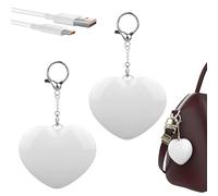 laveroar 2 Pcs Heart Handbag Lights, White Rechargeable Automatic Sensor Touch Activated LED Purse Light, Portable Love Wallet Tote Light for Women, Valentines Gifts