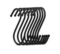 laveroar 20 Pack Butchers Hooks, Small Metal S Hooks Hangers for Kitchen, Bedroom and Bathroom(Black)