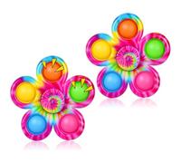 laveroar Fidget Spinner 2 Pack - Tie-Dye Fidget Spinner Toys for Adults - Pop Fidget Sensory Desk Toys for Stress Relief, Anxiety, Focus & Party Bag Fillers