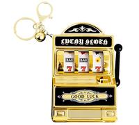 laveroar Mini Fruit Machine Fidget Keyring, Funny Poppet Fidget Toy for Stress and Anxiety Relief, Party Favour and Birthday Gift for Audlt