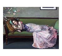 Lavery The Green Sofa Woman Lying Painting Extra Large Art Print Wall Mural Poster Premium XL
