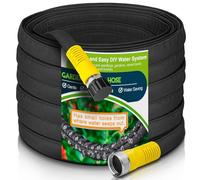 LAVEVE 100FT Flat Soaker Hose, Heavy Duty Garden Watering Hose, Flexible Leakproof Drip Irrigation Hose Saves 80% Water for Lawn, Flower Beds, Vegetable Field (50FT x 2 Pack)