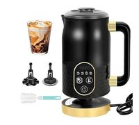 Lavfine Electric Milk Frother - 4-in-1 Milk Steamer with Temperature Control Hot Chocolate, Latte & Cappuccino Frother Automatic Milk Warmer & Frother for Hot & Cold Foam with 2 Whisks