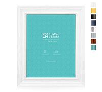 LaVie Home 8x10 Picture Frames (1 Pack, Distressed White) Rustic Photo Frame Set with Tempered Glass for Wall Mount & Table Top Display