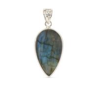Lavie Jewelz 925 Sterling Silver Pendants, Labradorite Gemstone Pendant, Handmade Silver Rainbow Moonstone Pendant (Labradorite-B)