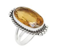 Lavie Jewelz Citrine Gemstone Ring for Women 925 Sterling Silver Ring Handmade Women’s Fashion Jewelry November Birthstone (Citrine, 9)