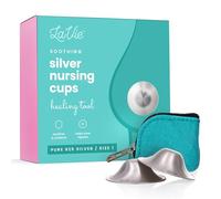 LaVie Silver Nursing Cups, Soothing Protection for Nursing Nipples of Newborns, Calming Relief for Breastfeeding Moms, 925 Silver Nipple Covers All Natural (Size 1)