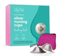 LaVie™ Silver Nursing Cups, Soothing Protection for Nursing Nipples of Newborns, Calming Relief for Breastfeeding Moms, 925 Silver Nipple Covers All Natural (Size 2)