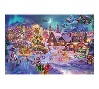 Lavievert 1000 Piece Jigsaw Puzzle Game for Adults and Kids (Snowy Christmas Eve)