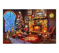 Lavievert 1000 Piece Wooden Jigsaw Puzzles Christmas Puzzle Game - Fireplace, Christmas Tree, Stockings