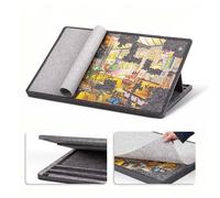 Lavievert 1000 Pieces Tilting Jigsaw Puzzle Board with Cover, 3 Angle Adjustable Puzzle Table, Lightweight Felt Jigsaw Mat with Stand, Portable Puzzle Saver for Easy Transport & Storage - Dark Gray