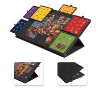 Lavievert 1500 Piece Tilting Puzzle Board with 2-in-1 Designed Stand & Cover, Lightweight Felt Puzzle Plateau with 6 Colored Drawers, Portable Jigsaw Table with Storage for Adults - Dark Gray