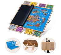 Lavievert 2000 Piece Tilting & Foldable Puzzle Board with 8 Drawers & Cover, Portable Wooden Puzzle Plateau with Handle, Adjustable Jigsaw Puzzle Table with Easel/Stand & Non-Slip Tabletop for Adults