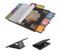 Lavievert 2000 Piece Tilting Jigsaw Puzzle Board with 8 Colored Drawers, Adjustable Lightweight Felt Puzzle Boards with Stand & Cover, Foldable & Portable Jigsaw Table with Storage for Adults
