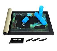 Lavievert 2mm Thick Neoprene Double-Sided Black & Khaki Jigsaw Puzzle Roll Mat Puzzle Storage Saver with Nonwoven Storage Bag & Plastic Cylinder, for up to 1500 pcs