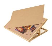 Lavievert Adjustable Jigsaw Puzzle Board with Cover, Wooden Puzzle Easel Board for Adults, Portable Tilting Jigsaw Table with Non-Slip Surface for Puzzles Up to 1500 Pieces