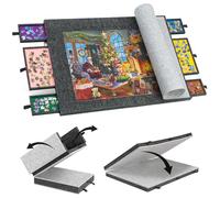 Lavievert Foldable Jigsaw Puzzle Board with 6 Sorting Trays/Drawers, Lightweight Portable Puzzle Table with Cover Mat, Foldaway Felt Game Board for Jigsaw Storage Saver, for Up to 1500 Pieces