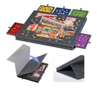 Lavievert Tilting Puzzle Board with 2-in-1 Designed Stand & Cover, Lightweight Felt Storage Case with 6 Drawers for Adults, Portable Jigsaw Puzzle Table for Games Up to 1000 Pieces