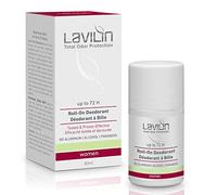 LAVILIN Roll-On Deodorant for Women with | Up to 72 Hour Long-Lasting Protection from Unpleasant Odors - Aluminum, Alcohol, and Paraben Free | Cruelty-Free - Kind to your Skin - 2.7 oz