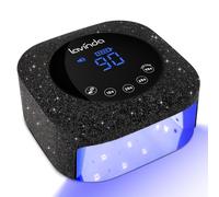 Lavinda 54W UV Nail Lamp, UV Light for Gel Nails, Cordless Rechargeable UV LED Nail Lamp Nail Light with 4 Timer and LCD Display, Professional Fast Curing Lamp Nail Dryer with Black Rhinestone