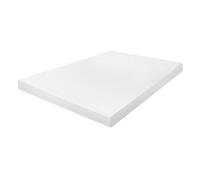 Lavio 4 Inch Mattress Topper King Cooling Memory Foam Pressure Relief in White Lavio White King