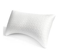 Lavio Cooling Side Sleeper Pillow for Neck and Shoulder Pain Relief, Adjustable Shredded Memory Foam Neck Pillows Bed Pillow for Sleeping, Cervical Support, 74x48 cm